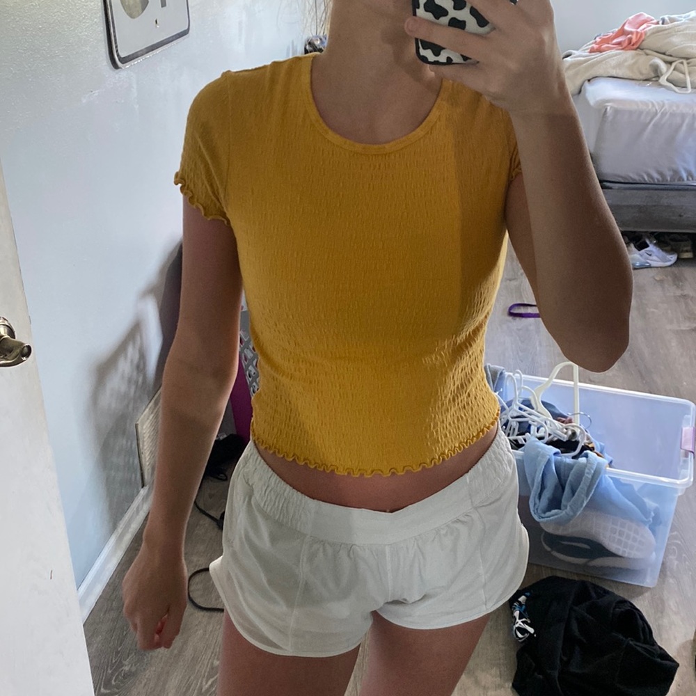 yellow xs american eagle top